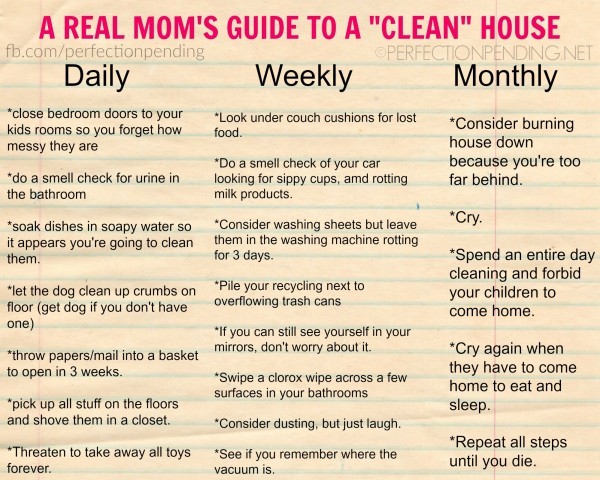 Should A Stay At Home Mom Keep The House Clean?