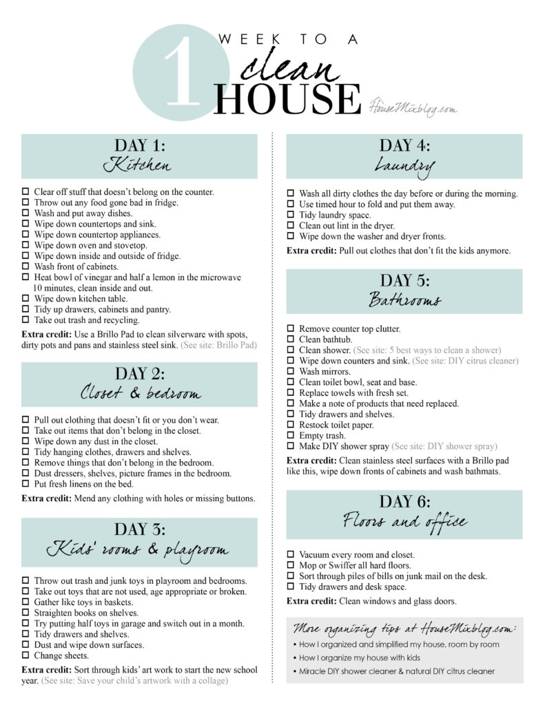 How Many Hours A Week Should You Keep Your House Clean?